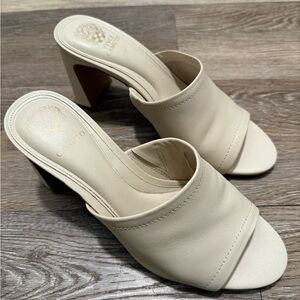 Vince Camuto Alyyssa Beige Women's Heeled Mules size 6.5